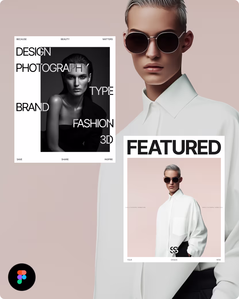Two Figma templates: portfolio site