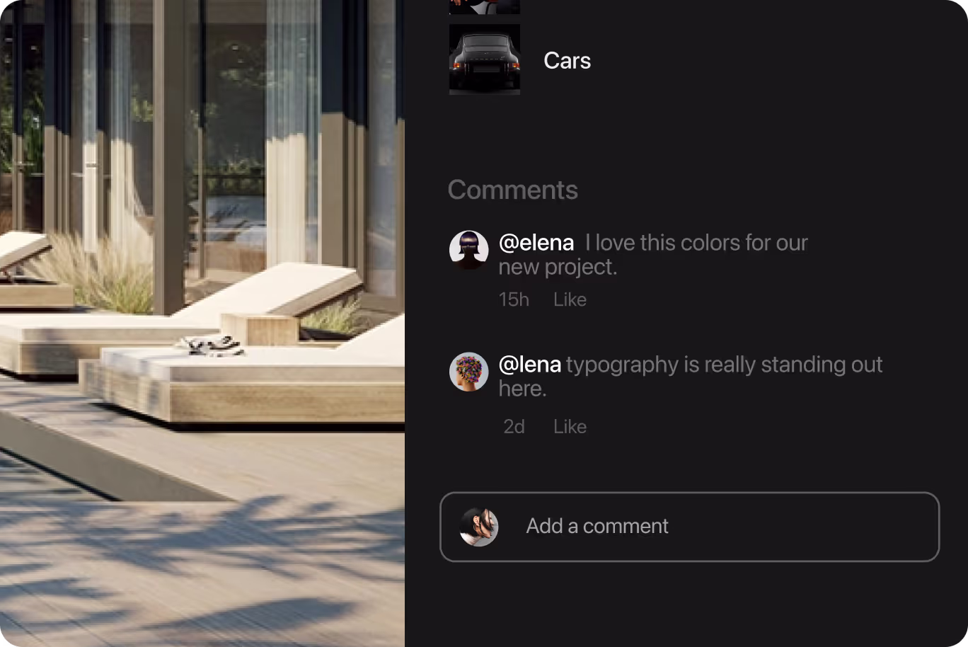 comments frame